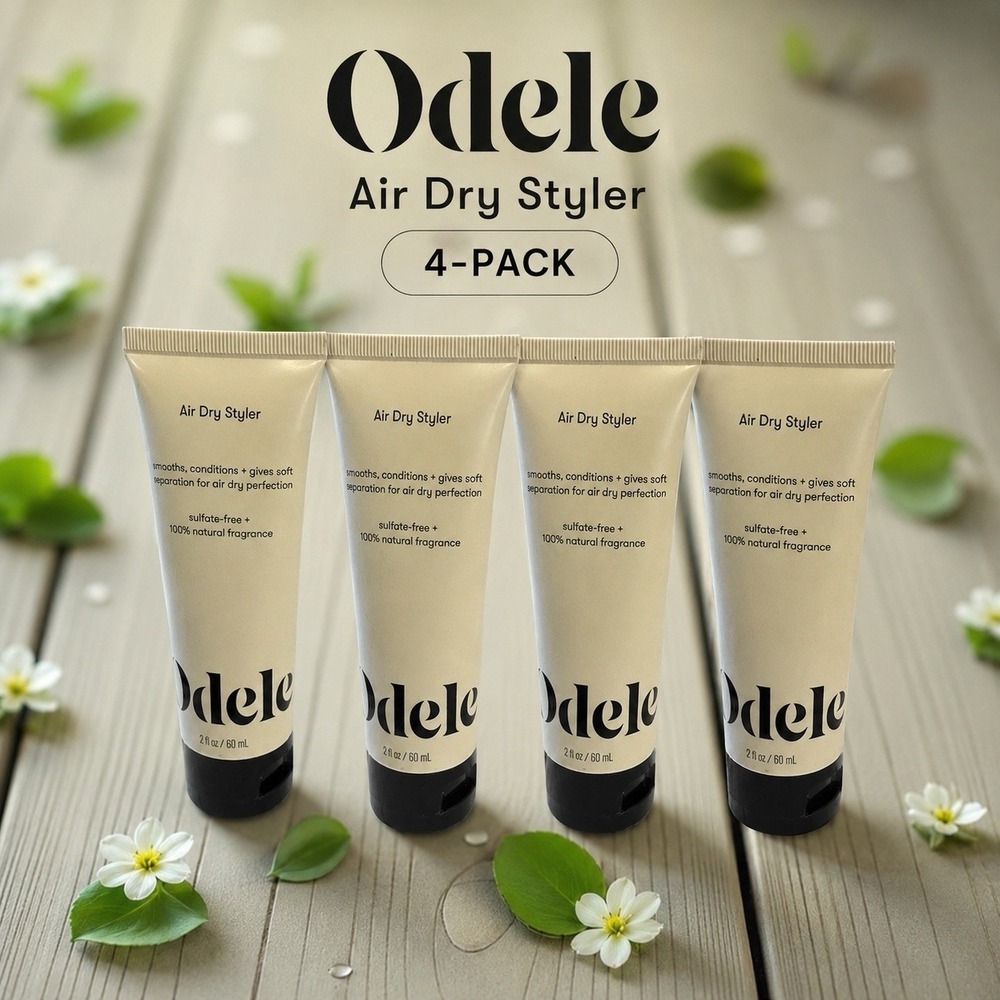 Odele Air‎ Dry Styler 4-Pack Travel Size 2oz Each Smoothing Hair Cream Vegan New